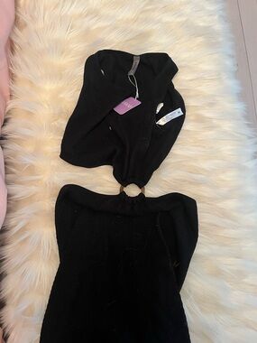 Mystique Boutique Black Cutout Knit Dress